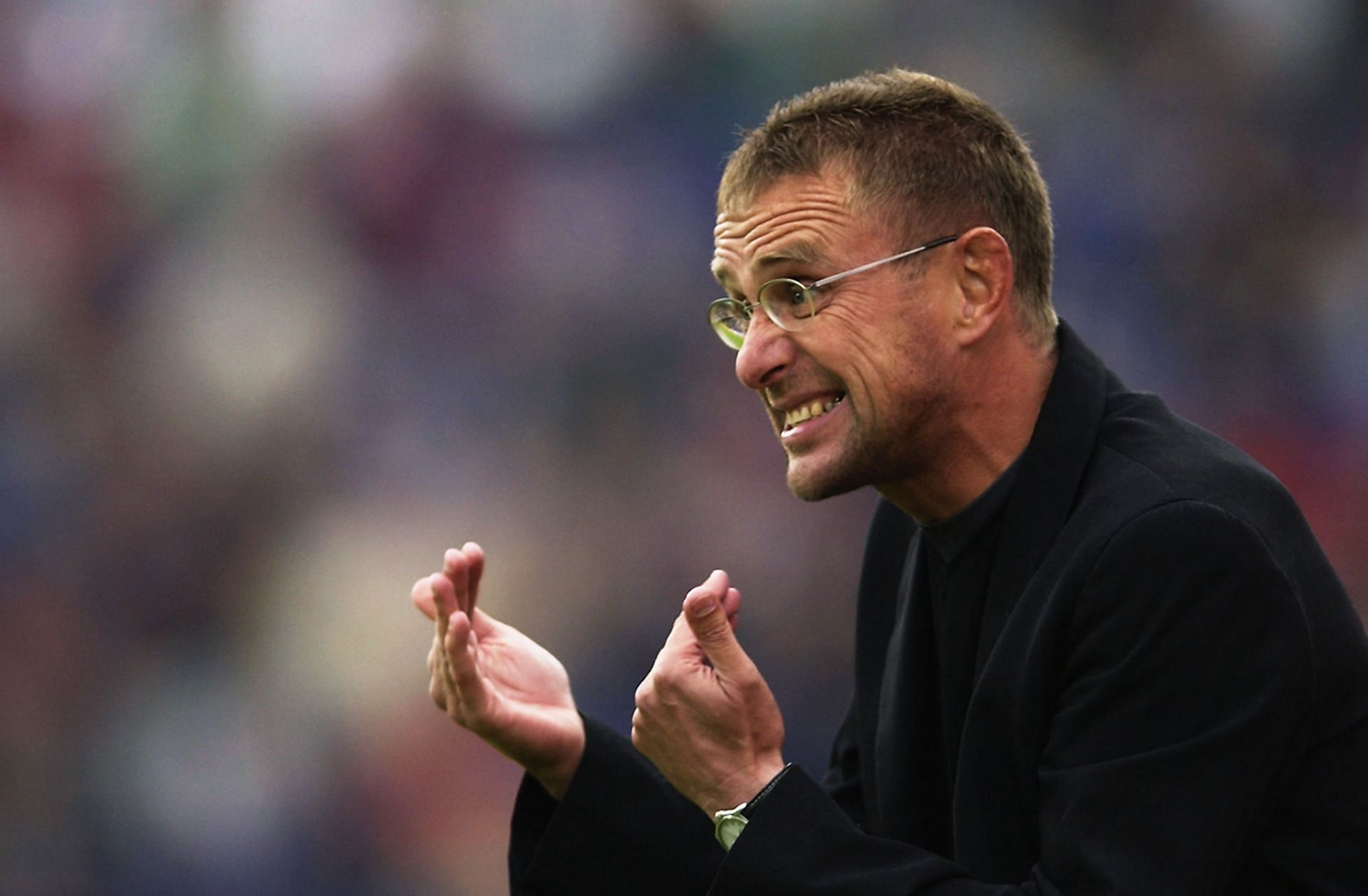 Ralf Rangnick during his time as the coach of Hannover